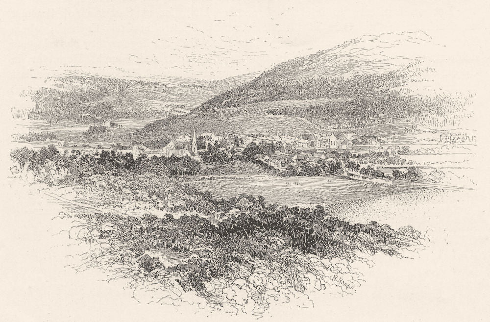 SCOTLAND. Braemar 1901 old antique vintage print picture